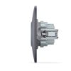 Single schuko socket black graphite VIDEX BINERA