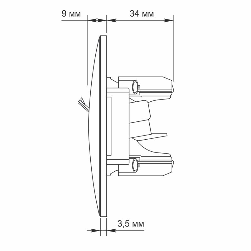 CAT6 socket single computer black graphite VIDEX BINERA