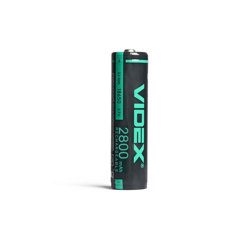 Lithium-ion battery VIDEX 18650-P 2800mAh with protection color box/1pc
