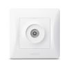 TV socket single white VIDEX BINERA