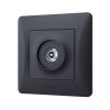 TV socket single black graphite VIDEX BINERA