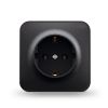 Single external schuko socket IP20 mate black VIDEX BINERA