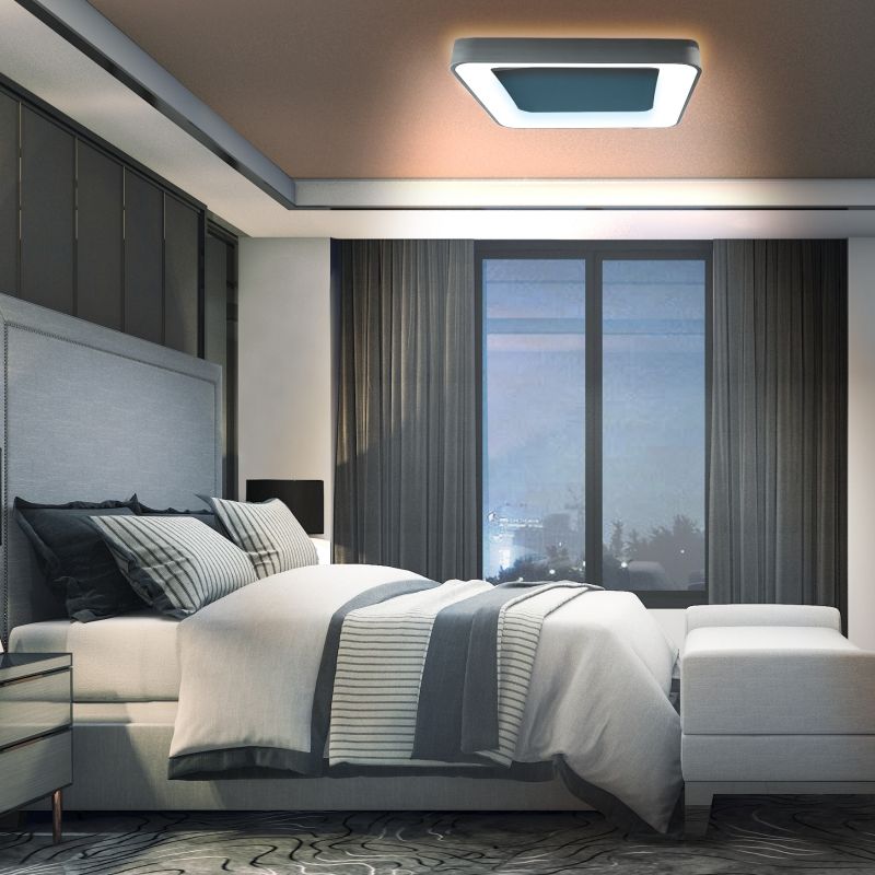 LED Ceiling Fixture VIDEX-LED-EDGE-SC-72W-BLACK