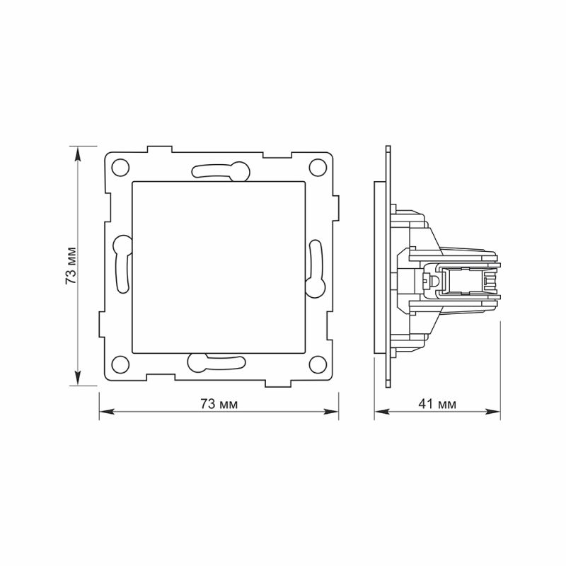 Blind cover white VIDEX BINERA