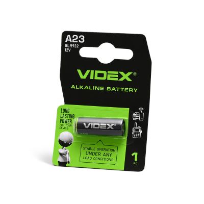 Alkaline battery VIDEX А23/Е23А 1pc BLISTER CARD