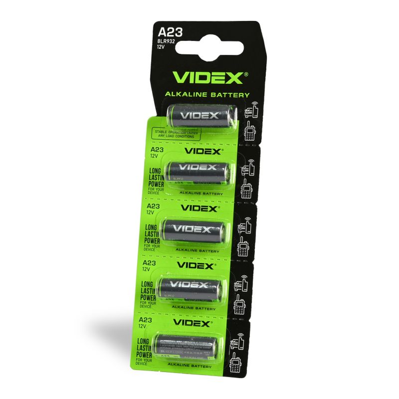 Alkaline battery VIDEX A23/E23A 5pcs BLISTER CARD