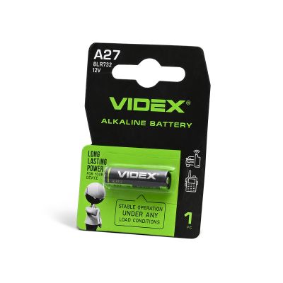 Alkaline battery VIDEX А27 1pc BLISTER CARD