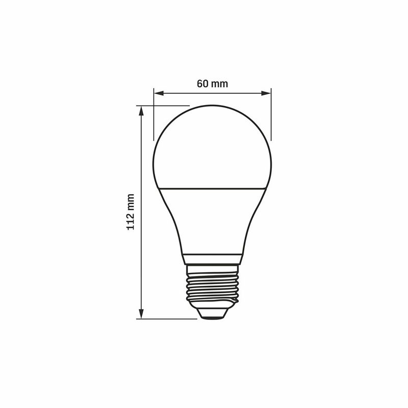 LED Bulb VIDEX-E27-A60-10W-WW