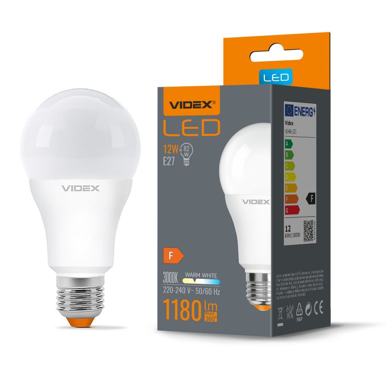 LED Bulb VIDEX-E27-A60-12W-WW