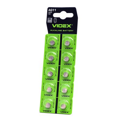 Alkaline battery VIDEX AG11/LR721 BLISTER CARD 10pcs