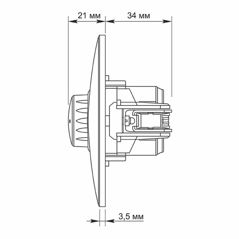 Dimmer 600W white VIDEX BINERA