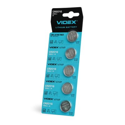 Lithium battery VIDEX CR2016 5pcs BLISTER CARD