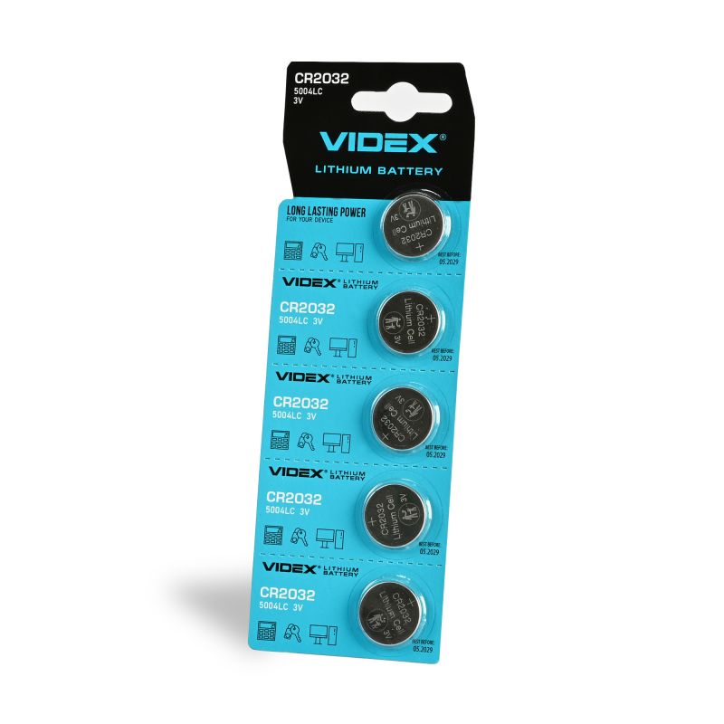 Lithium battery VIDEX CR2032 5pc BLISTER CARD