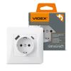 Single schuko socket with grounding with USB+USB-C white VIDEX BINERA