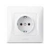 Single schuko socket white VIDEX BINERA