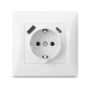 Single schuko socket with grounding with USB+USB-C white VIDEX BINERA