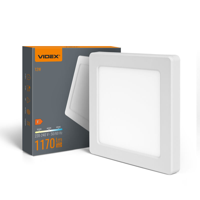LED Ceiling Light VIDEX DL6S 12W 3000K-4000K-65000K 220V White