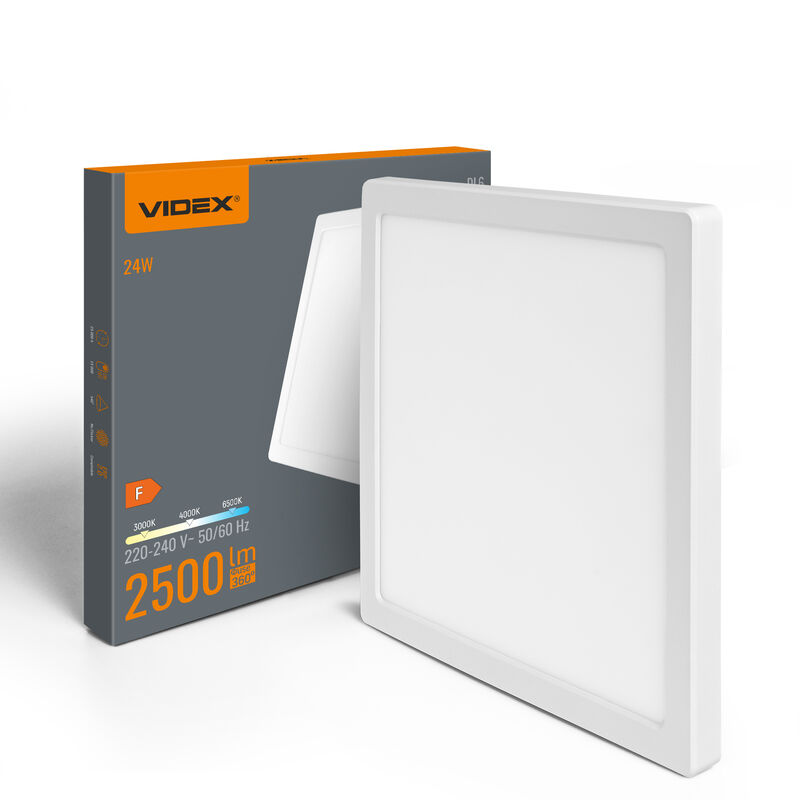 LED Ceiling Light VIDEX DL6S 24W 3000K-4000K-65000K 220V White