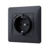 Single schuko socket with grounding with USB+USB-C black VIDEX BINERA