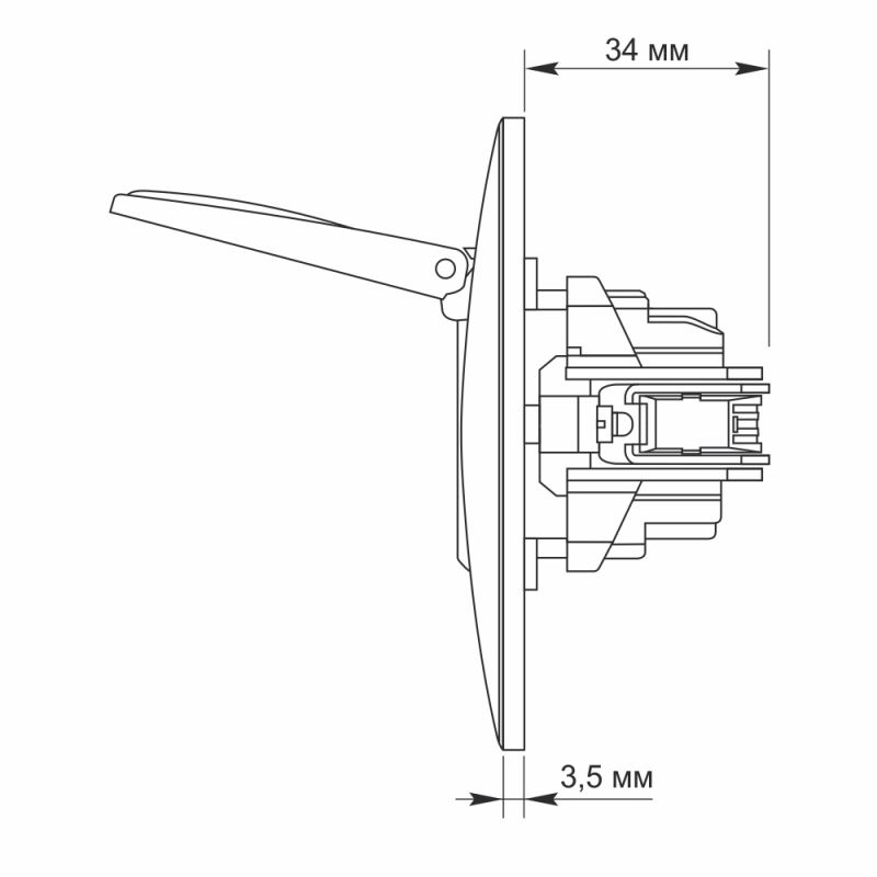 Single schuko socket with cover white VIDEX BINERA