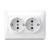 Double schuko socket white VIDEX BINERA