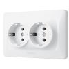 Double schuko socket white VIDEX BINERA