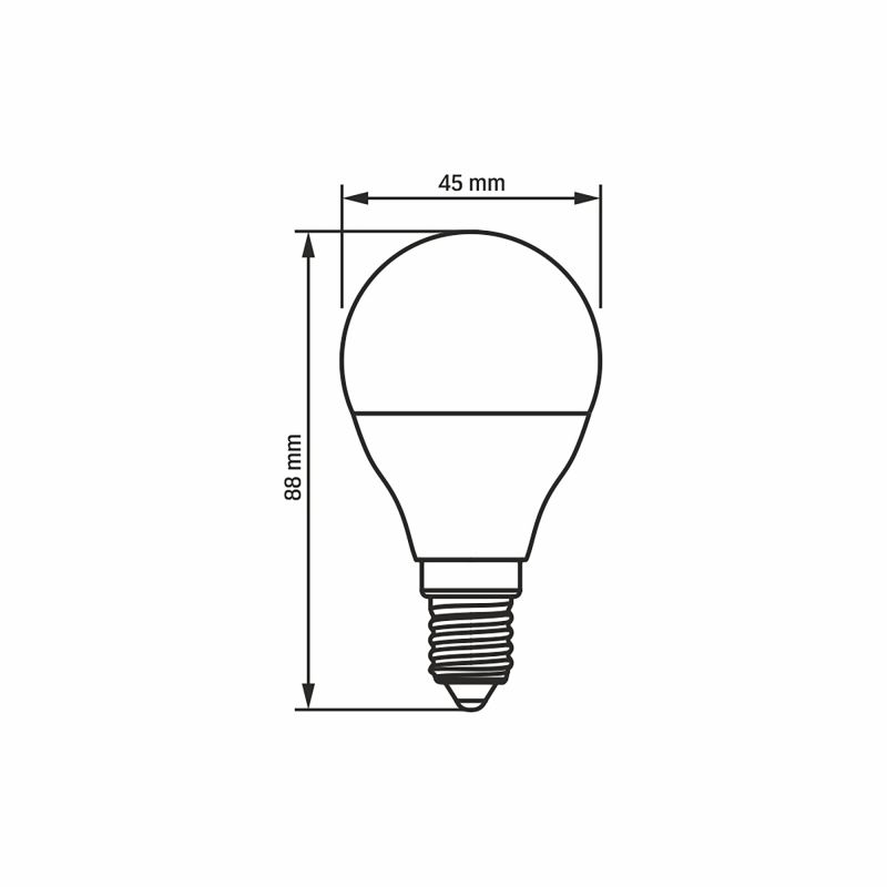 LED Bulb VIDEX-E14-G45-7W-WW