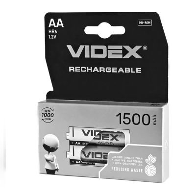 Ni-MH Rechargeable battery VIDEX HR6 1500mAh 2pcs BLISTER