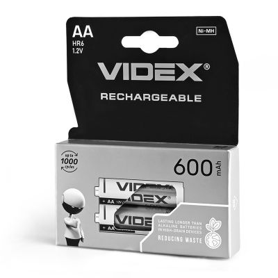 Ni-MH Rechargeable battery VIDEX HR6 600mAh 2pcs BLISTER