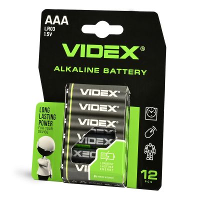 Alkaline battery VIDEX LR03/AAA 12pcs BLISTER