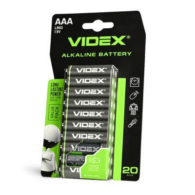 Alkaline battery VIDEX LR03/AAA 20pcs BLISTER