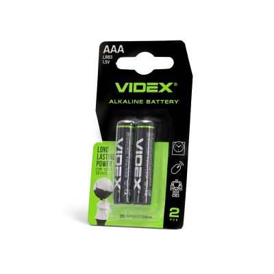 Alkaline battery VIDEX LR03/AAA 2pcs SMALL BLISTER