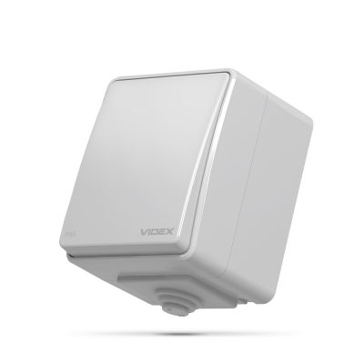 External switch 1 gang IP65 gray VIDEX BINERA