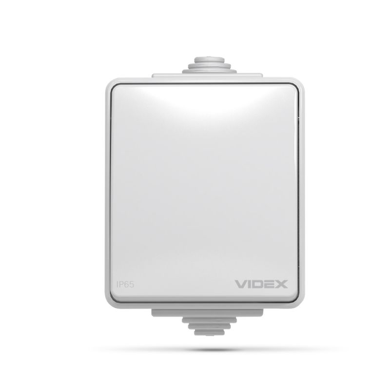 External switch 1 gang IP65 gray VIDEX BINERA