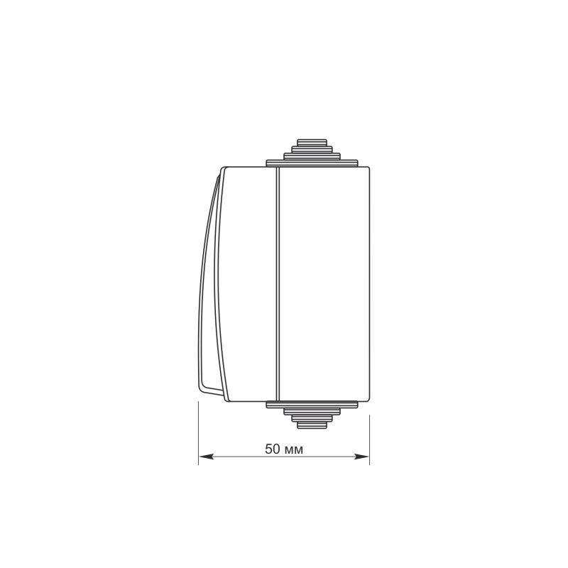 External switch 1 gang IP65 gray VIDEX BINERA