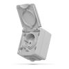 Single external Schuko socket IP65 gray VIDEX BINERA