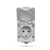 Single external Schuko socket IP65 gray VIDEX BINERA