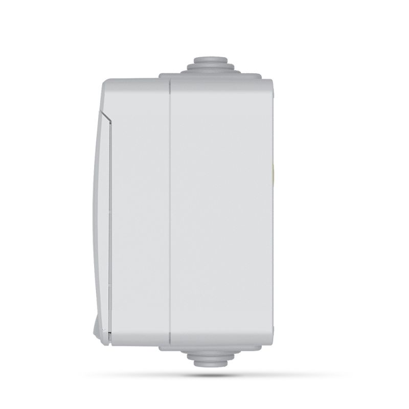 External double Schuko socket IP65 gray VIDEX BINERA