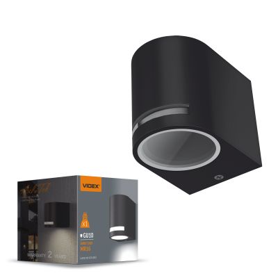 Facade luminaire VIDEX-GU10-JUSTIN-BLACK