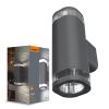 Facade double-sided luminaire VIDEX-2XGU10-BRUNO-GRAY