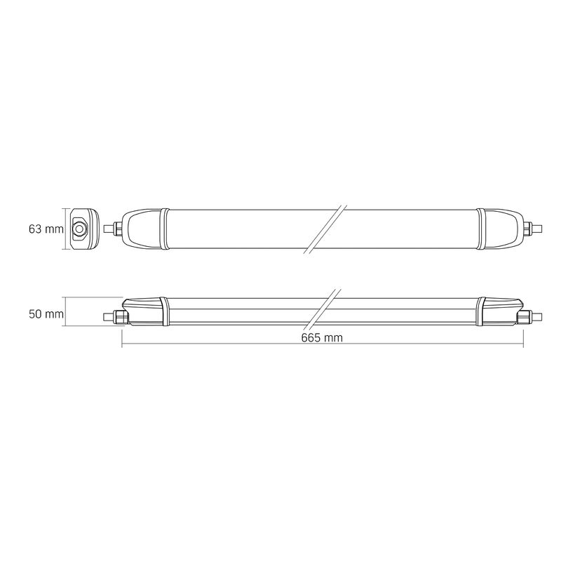 LED Linkable Linear Light IP65 VIDEX 20W 0.6М 5000K 3200Lm White