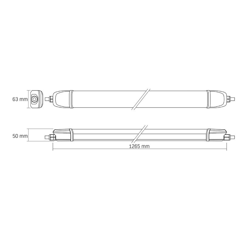 LED Linkable Linear Light IP65 VIDEX 40W 1.2М 5000K 6400Lm White