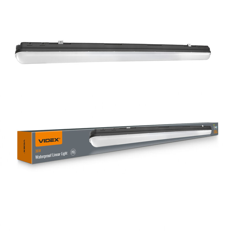 LED Linkable Linear Light IP65 VIDEX BNWL05 36W 1.2М 5000K 5760Lm Black