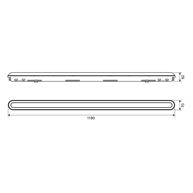LED Linkable Linear Light IP65 VIDEX BNWL05 36W 1.2М 5000K 5760Lm Black