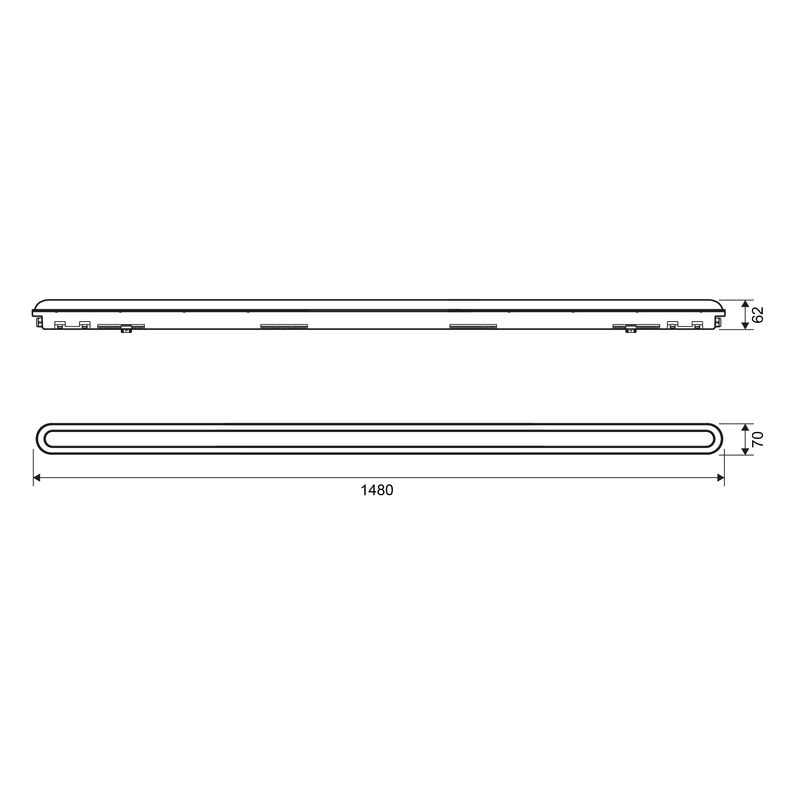 LED Linkable Linear Light IP65 VIDEX BNWL05 50W 1.5М 5000K 8000Lm Black