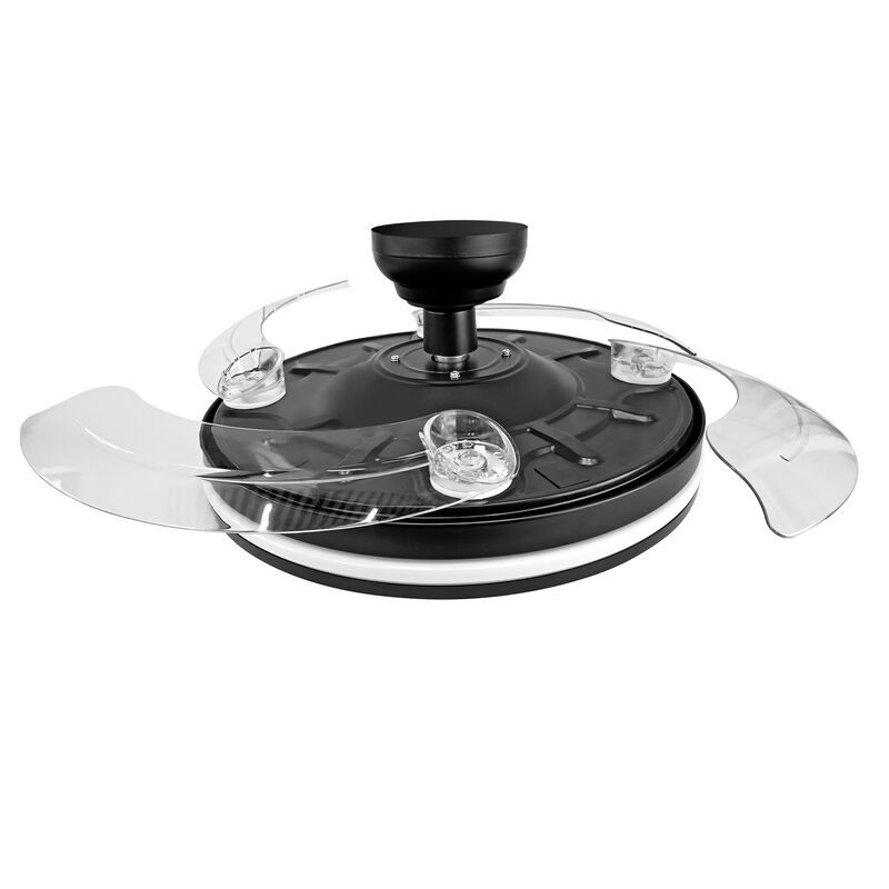 LED Ceiling Light with fan VIDEX CLF01 60W 3000K-4200K-6000K 230V Black