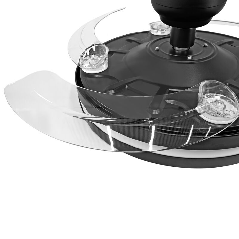 LED Ceiling Light with fan VIDEX CLF01 60W 3000K-4200K-6000K 230V Black