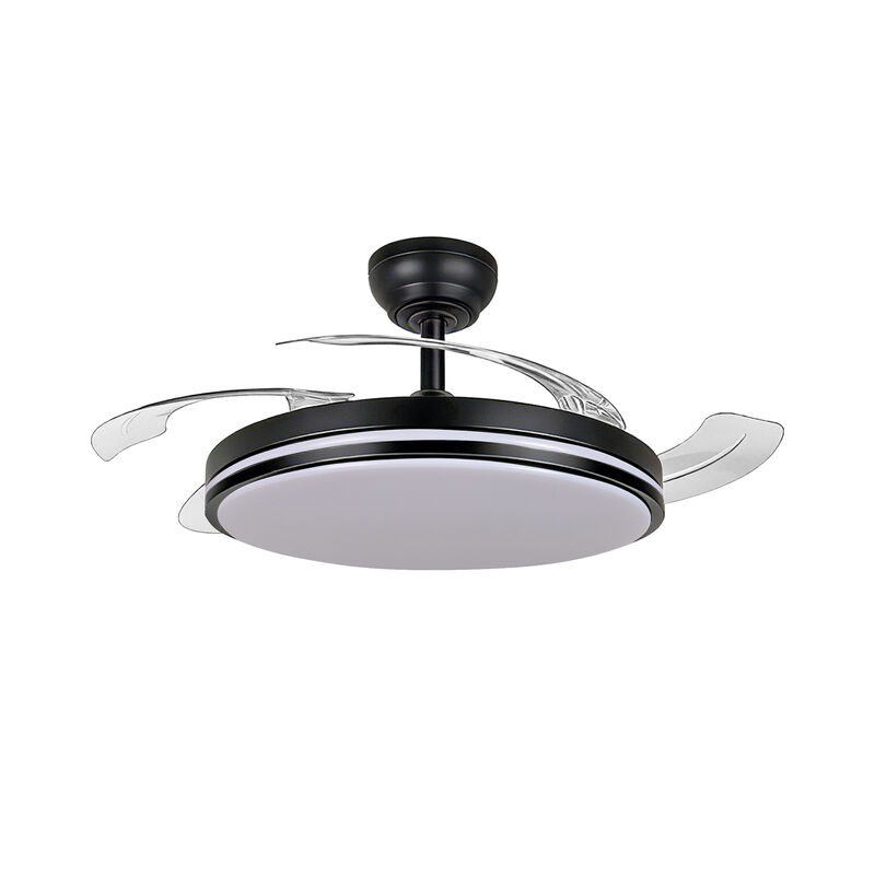 LED Ceiling Light with fan VIDEX CLF01 60W 3000K-4200K-6000K 230V Black