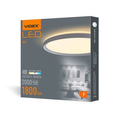 LED-Deckenleuchte VIDEX-LED-CEILING-DL3R-18W-WHITE-4K