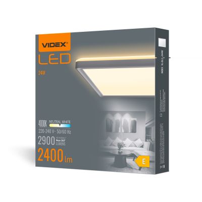 LED світильник cтельовий VIDEX-LED-CEILING-DL3S-24W-WHITE-4K